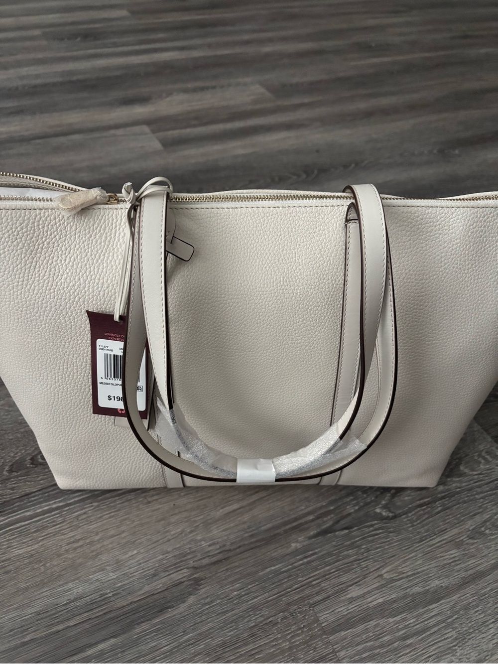 ⚜️RADLEY LONDON Ivory Pebbled Leather Shoulder Tote - NWT